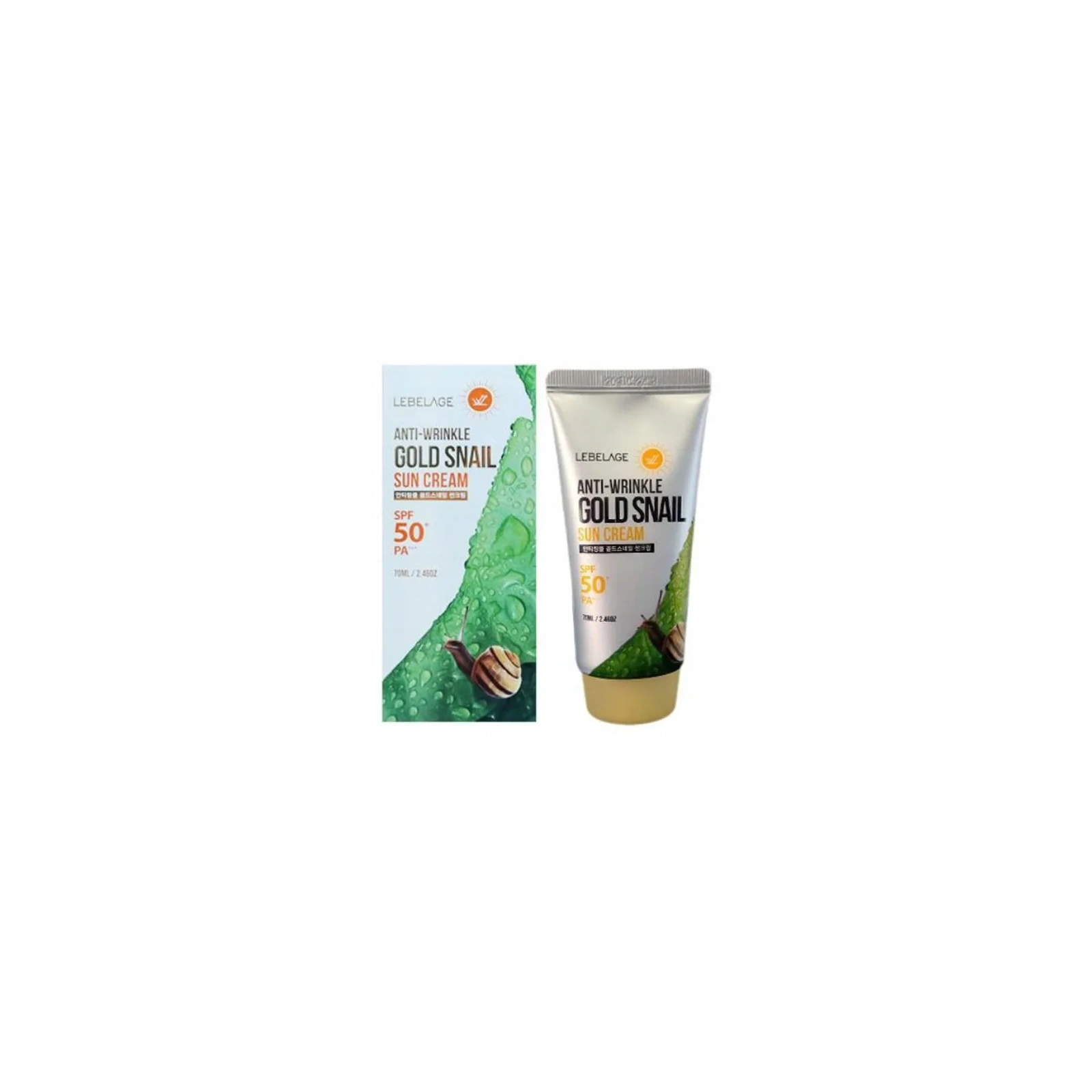 LEBELAGE Gold Snail krem do twarzy SPF50+ przeciwzmarszczkowy 50g 