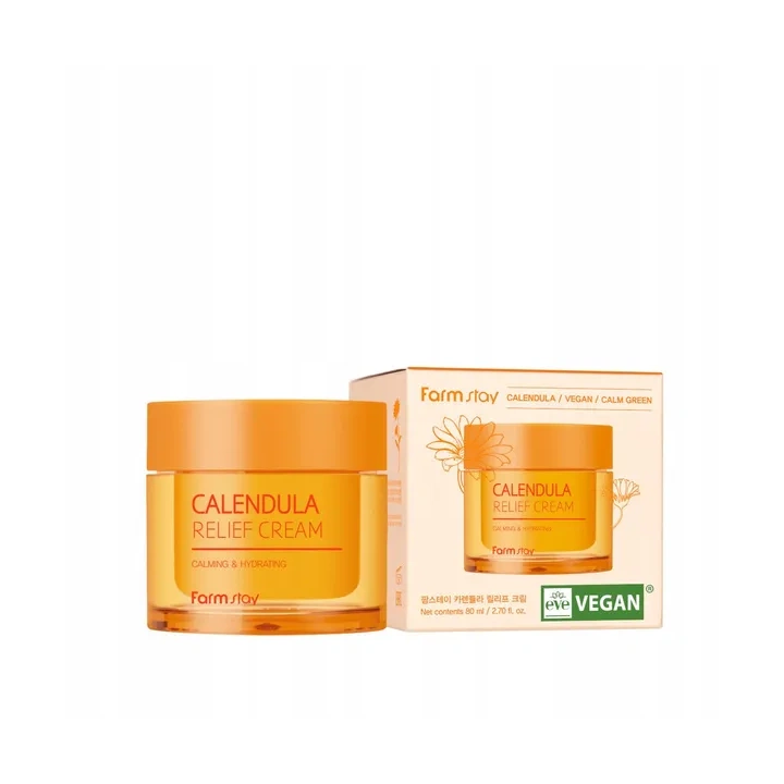 FARMSTAY Calendula Relief krem do twarzy łagodzący z nagietkiem 80ml 