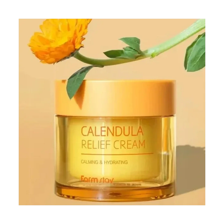 FARMSTAY Calendula Relief krem do twarzy łagodzący z nagietkiem 80ml 
