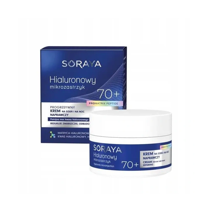 SORAYA Hialuronowy Mikrozastrzyk 70+ krem do twarzy naprawczy 50ml 