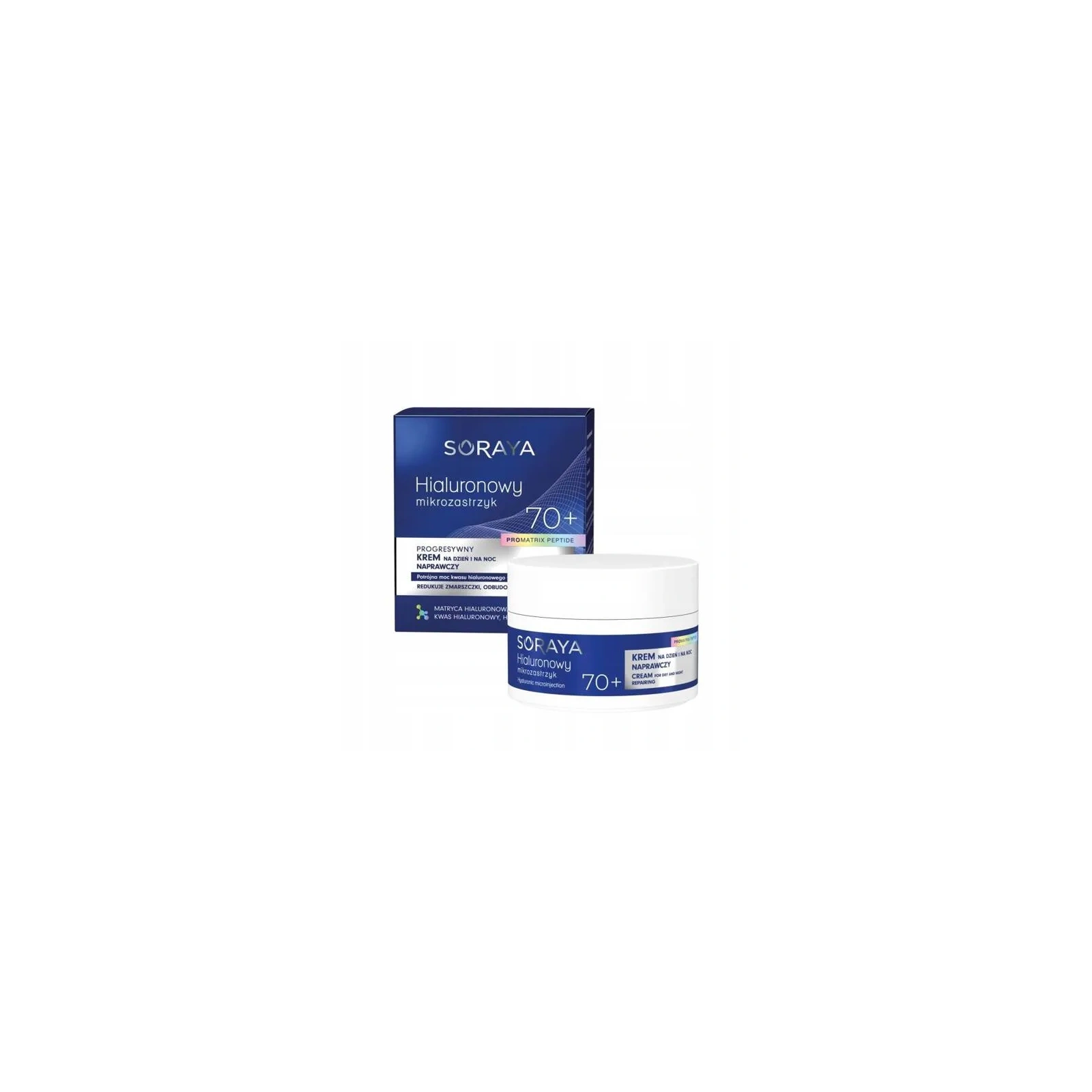 SORAYA Hialuronowy Mikrozastrzyk 70+ krem do twarzy naprawczy 50ml 