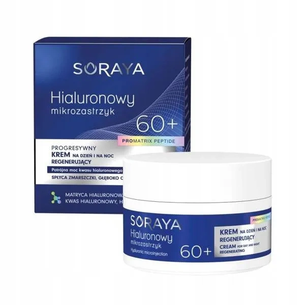 Soraya SORAYA Hialuronowy Mikrozastrzyk 60+ krem do twarzy regenerujący 50ml — Składniki i ocena