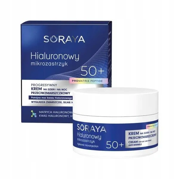 Soraya SORAYA Hialuronowy Mikrozastrzyk 50+ krem do twarzy przeciwzmarszczkowy 50ml