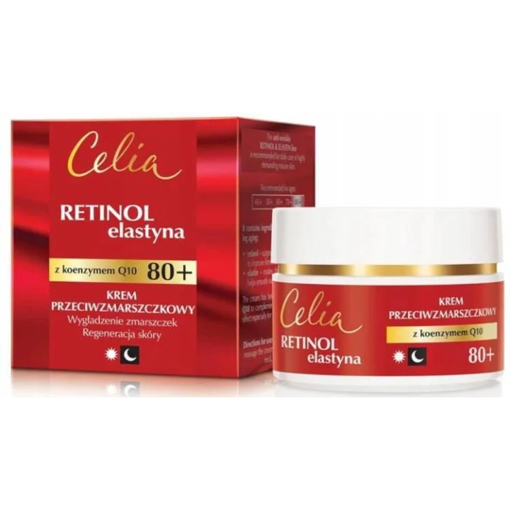 CELIA Retinol Elastyna 80+ krem do twarzy przeciwzmarszczkowy z koenzymem Q10 50ml 