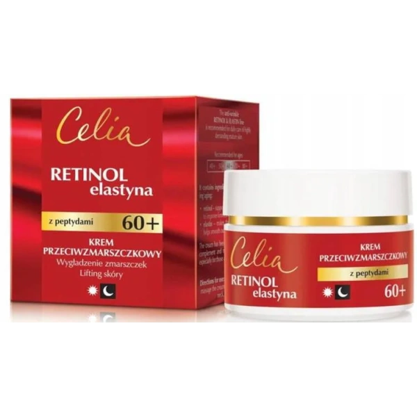 CELIA Retinol Elastyna 60+ krem do twarzy przeciwzmarszczkowy z peptydami 50ml