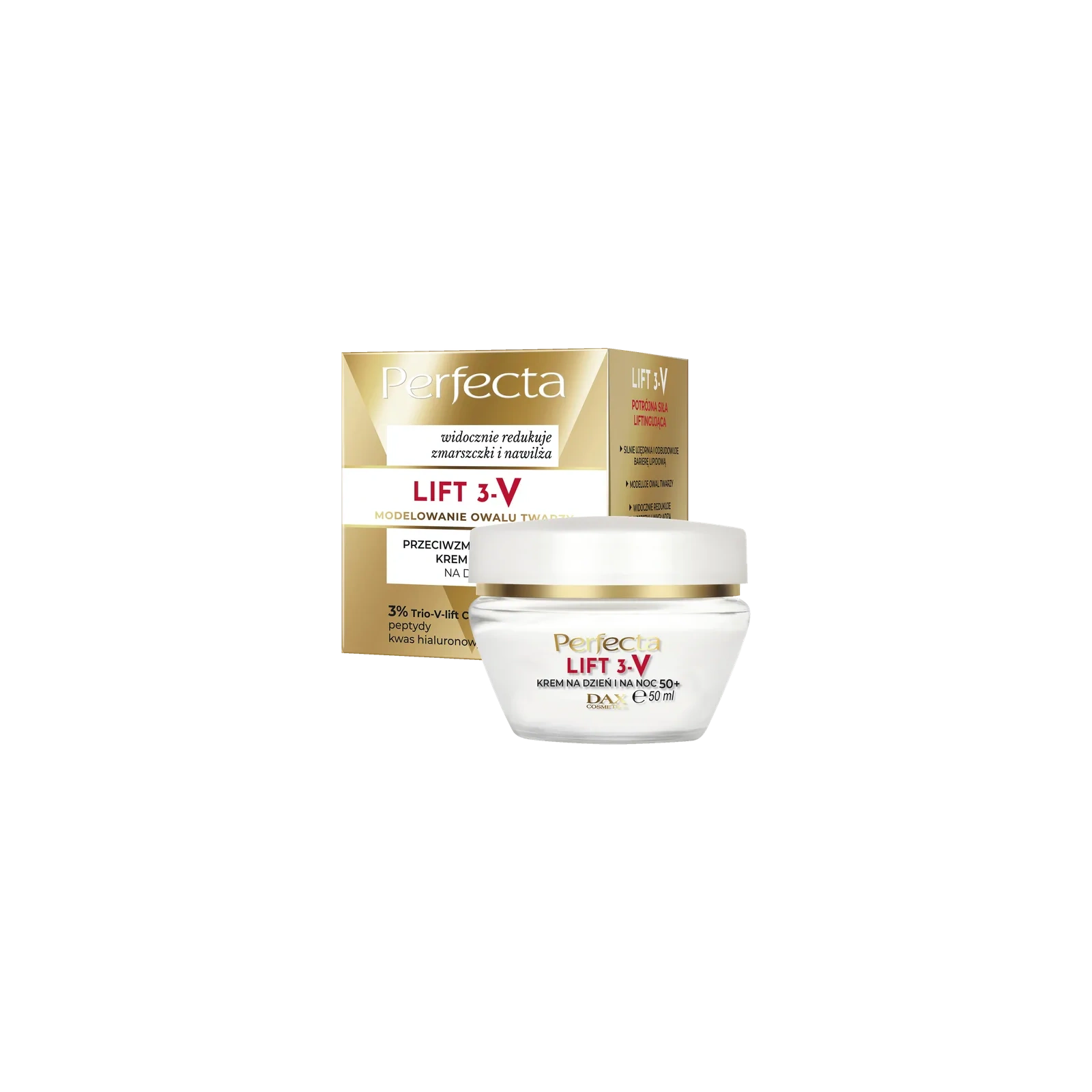 DAX Perfecta Lift 3-V krem do twarzy przeciwzmarszczkowy 50+ 50ml 