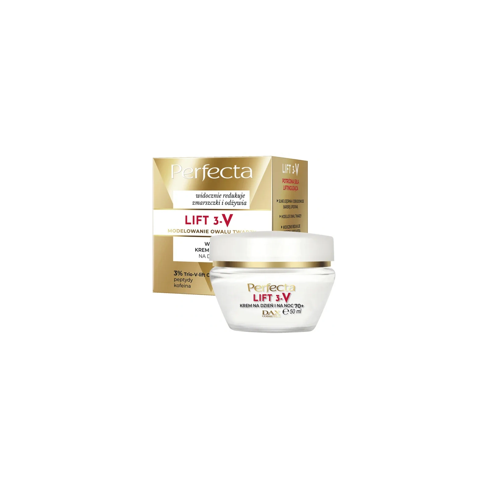 DAX Perfecta Lift 3-V krem do twarzy wygładzający 70+ 50ml 