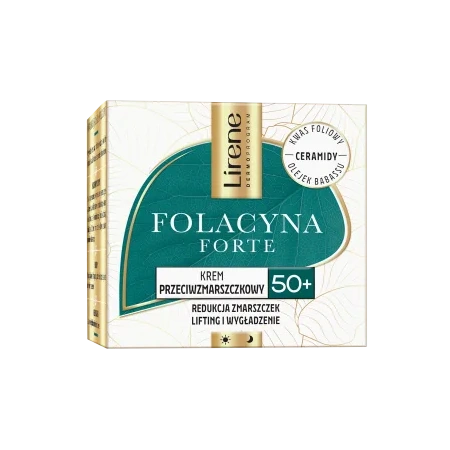 LIRENE Folacyna Forte krem do twarzy 50+ przeciwzmarszczkowy Ceramdidy 50ml