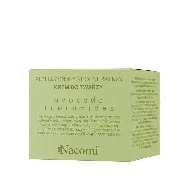 NACOMI Rich & Comfy Regeneration krem do twarzy Avocado, Ceramidy 40ml 