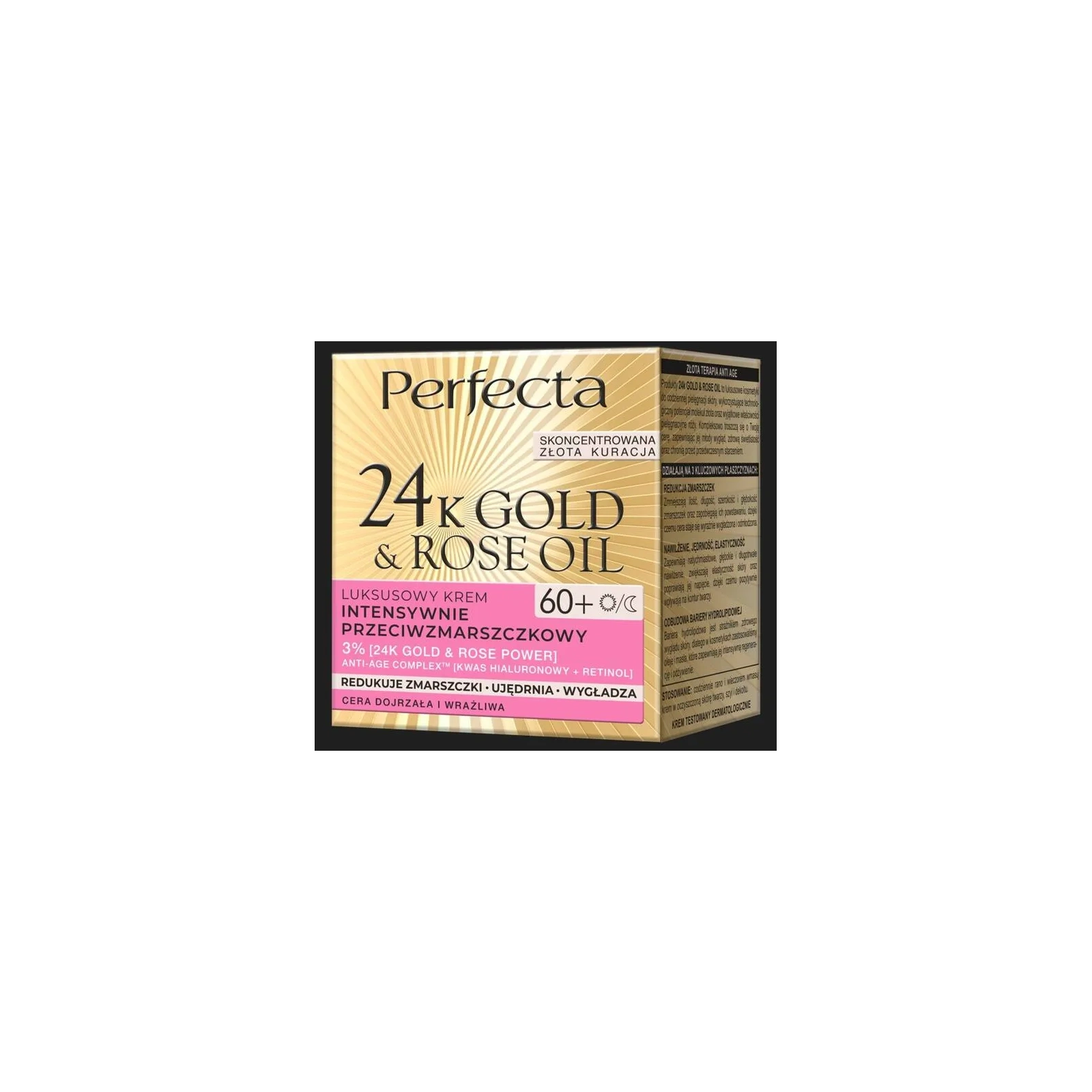 DAX Perfecta 24k Gold & Rose Oil krem do twarzy dzień/noc przeciwzmarszczkowy 60+ 50ml 