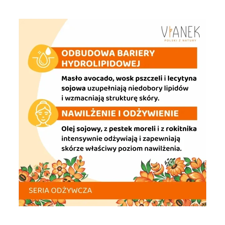 SYLVECO Vianek Odżywcza krem do twarzy na noc 50ml