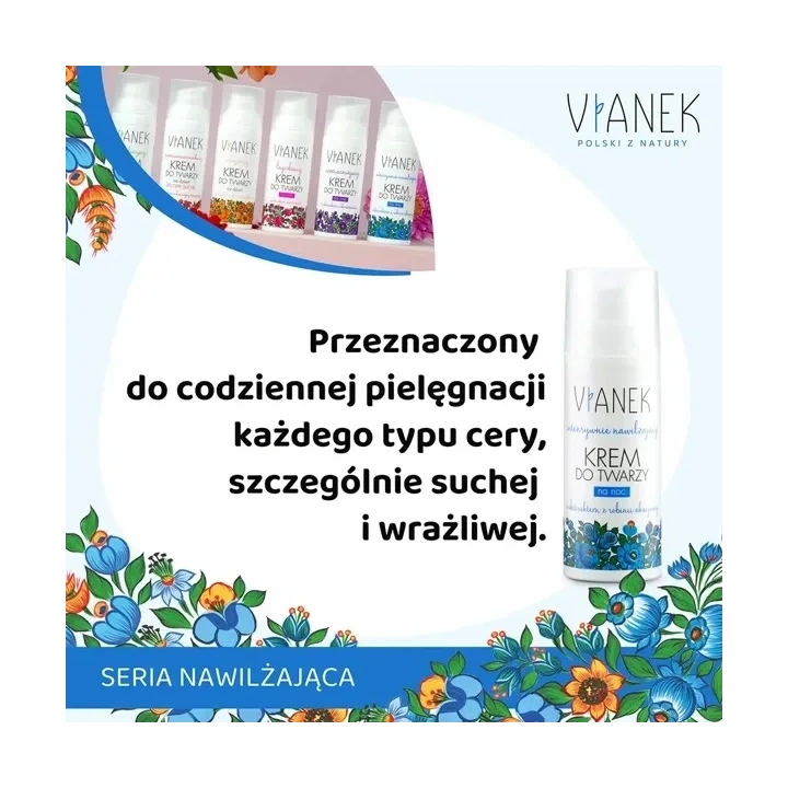 SYLVECO Vianek Nawilżająca krem do twarzy na noc 50ml