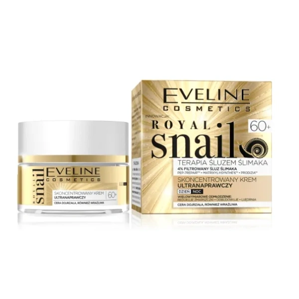 EVELINE Royal Snail 60+ skoncentrowany krem do twarzy ultra naprawczy 50ml