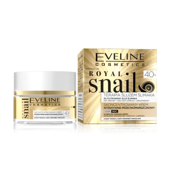 EVELINE Royal Snail 40+ skoncentrowany krem do twarzy intensywnie przeciwzmarszczkowy 50ml
