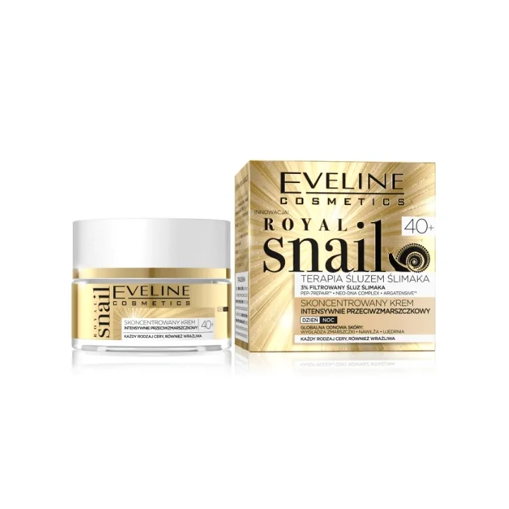 EVELINE Royal Snail 40+ skoncentrowany krem do twarzy intensywnie przeciwzmarszczkowy 50ml