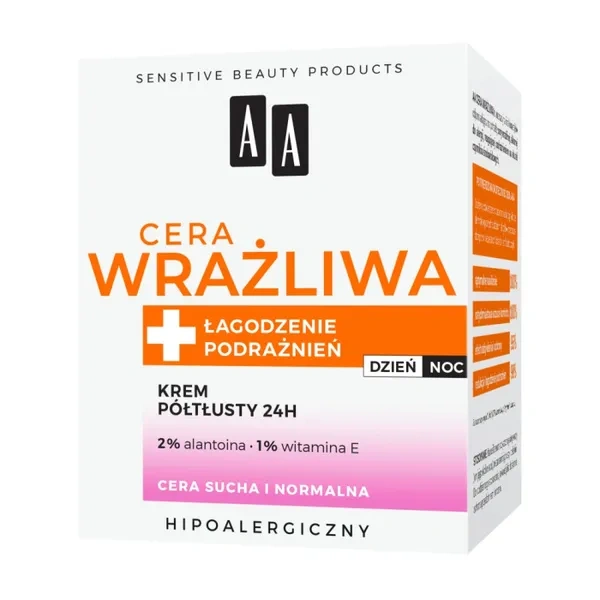 AA Technologia Wieku Cera Wrażliwa półtłusty krem do twarzy 24h 50ml