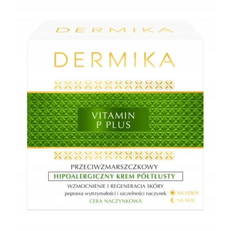 DERMIKA Vitamin P Plus półtłusty krem do twarzy hipoalergiczny 50ml