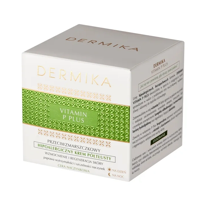 DERMIKA Vitamin P Plus półtłusty krem do twarzy hipoalergiczny 50ml