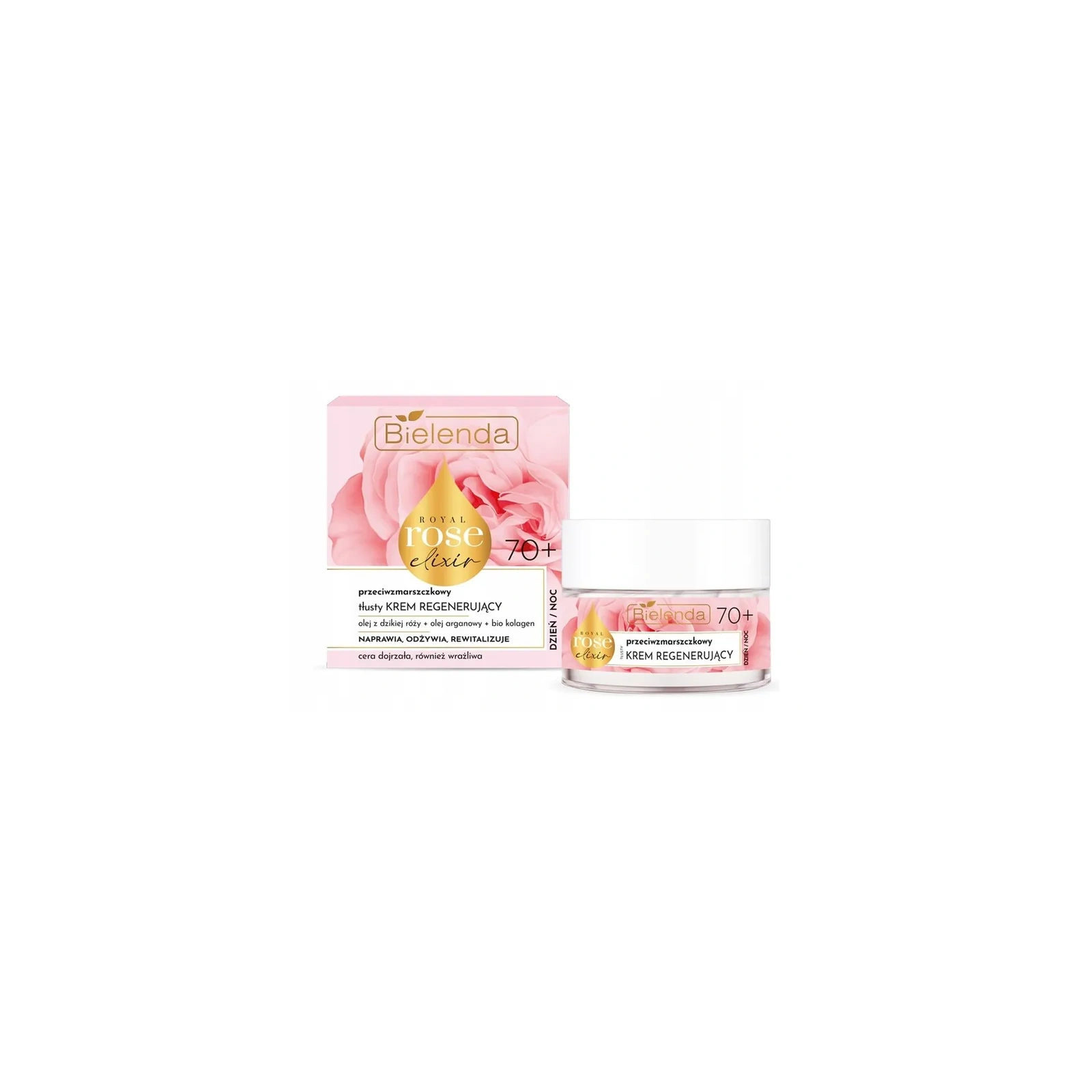 BIELENDA Royal Rose Elixir krem do twarzy regenerujący 70+ Dzień Noc 50ml