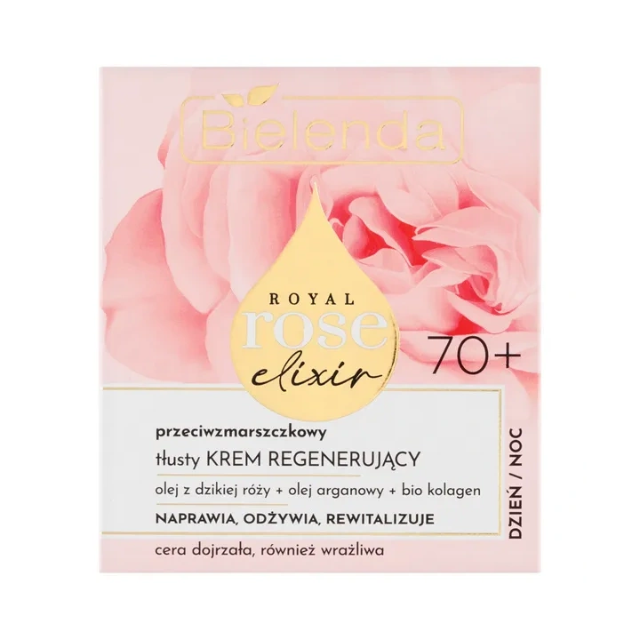 BIELENDA Royal Rose Elixir krem do twarzy regenerujący 70+ Dzień Noc 50ml