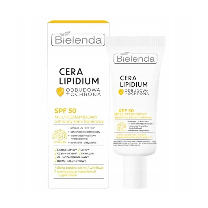 BIELENDA Cera Lipidium krem do twarzy multiceramidowy ochronny SPF 50 30ml