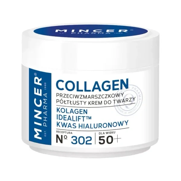 MINCER PHARMA Collagen półtłusty krem do twarzy 50+ 50ml TERMIN 10-2026