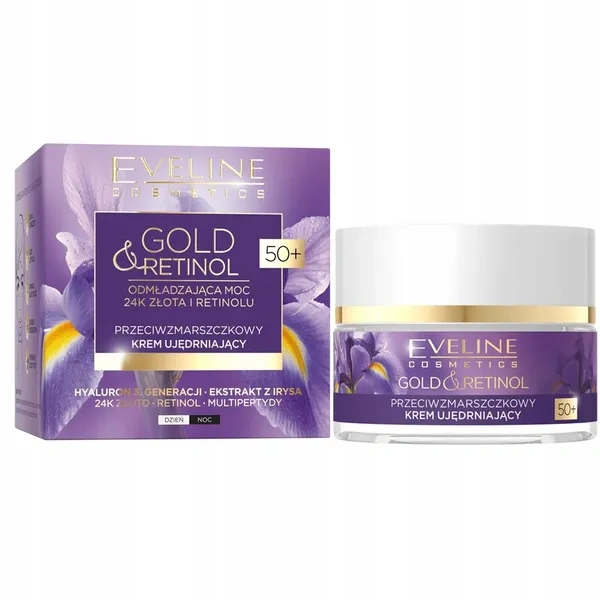 Eveline EVELINE Gold &amp; Retinol krem do twarzy ujędrniający 50+ 50ml