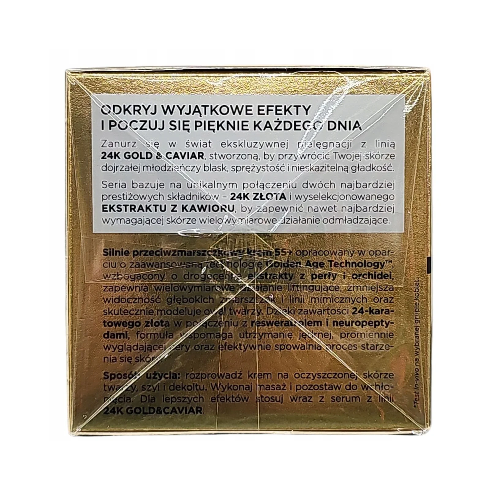 EVELINE 24K Gold&Caviar silnie przeciwzmarszczkowy krem do twarzy z 24K złotem 55+ 50ml