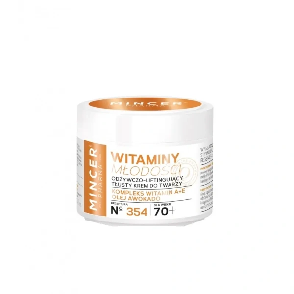 MINCER PHARMA Witaminy Młodości odżywczo-liftingujący krem do twarzy 70+ 50ml
