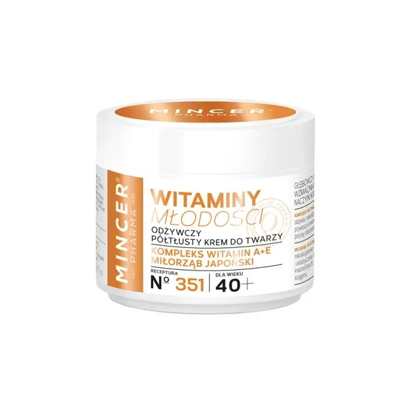 MINCER PHARMA Witaminy Młodości półtłusty krem do twarzy 40+ 50ml