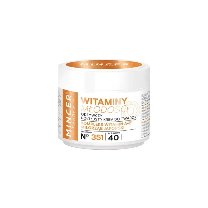 MINCER PHARMA Witaminy Młodości półtłusty krem do twarzy 40+ 50ml