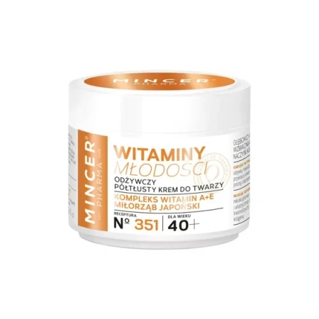 MINCER PHARMA Witaminy Młodości półtłusty krem do twarzy 40+ 50ml