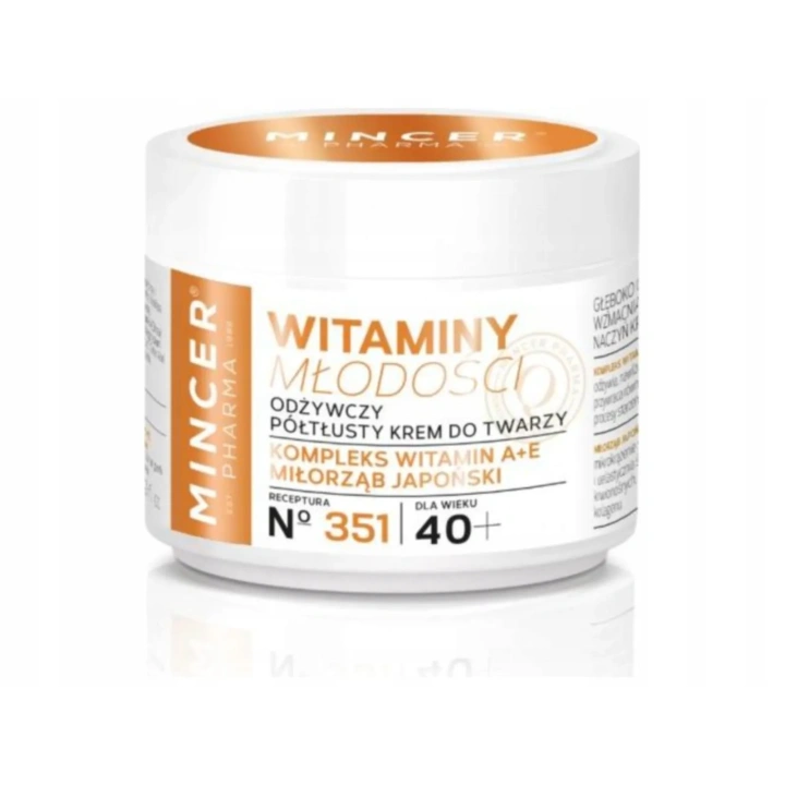 MINCER PHARMA Witaminy Młodości półtłusty krem do twarzy 40+ 50ml