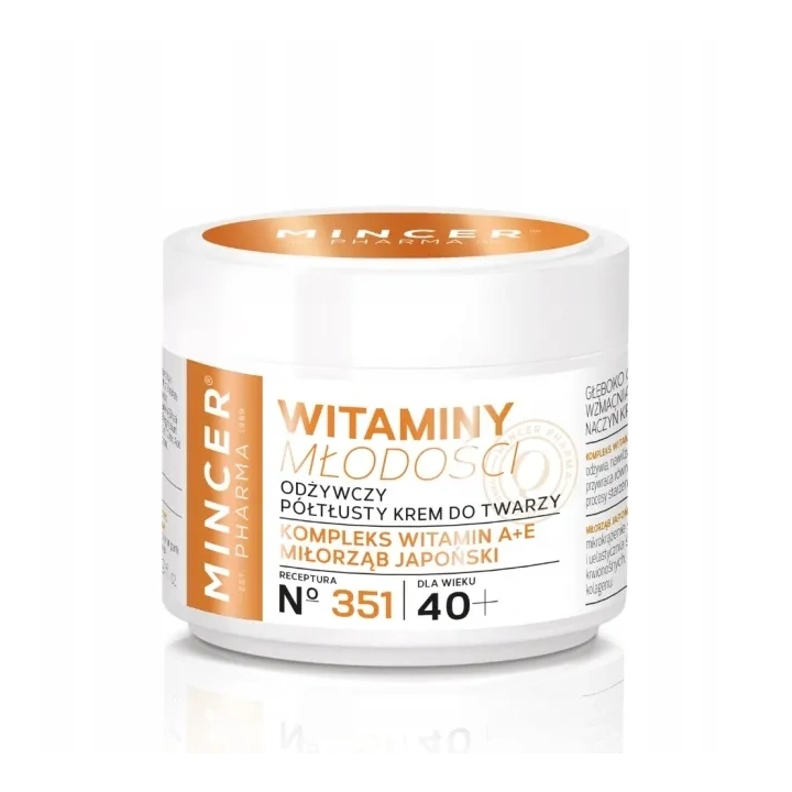 MINCER PHARMA Witaminy Młodości półtłusty krem do twarzy 40+ 50ml