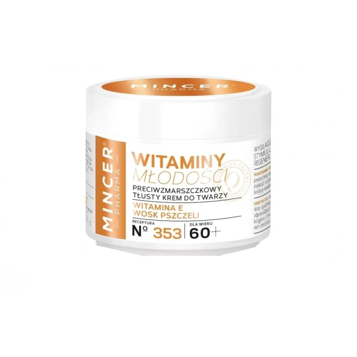 MINCER PHARMA Witaminy Młodości tłusty krem do twarzy 60+ 50ml
