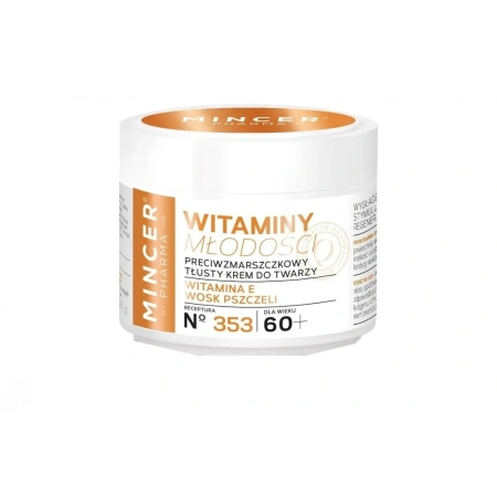 MINCER PHARMA Witaminy Młodości tłusty krem do twarzy 60+ 50ml