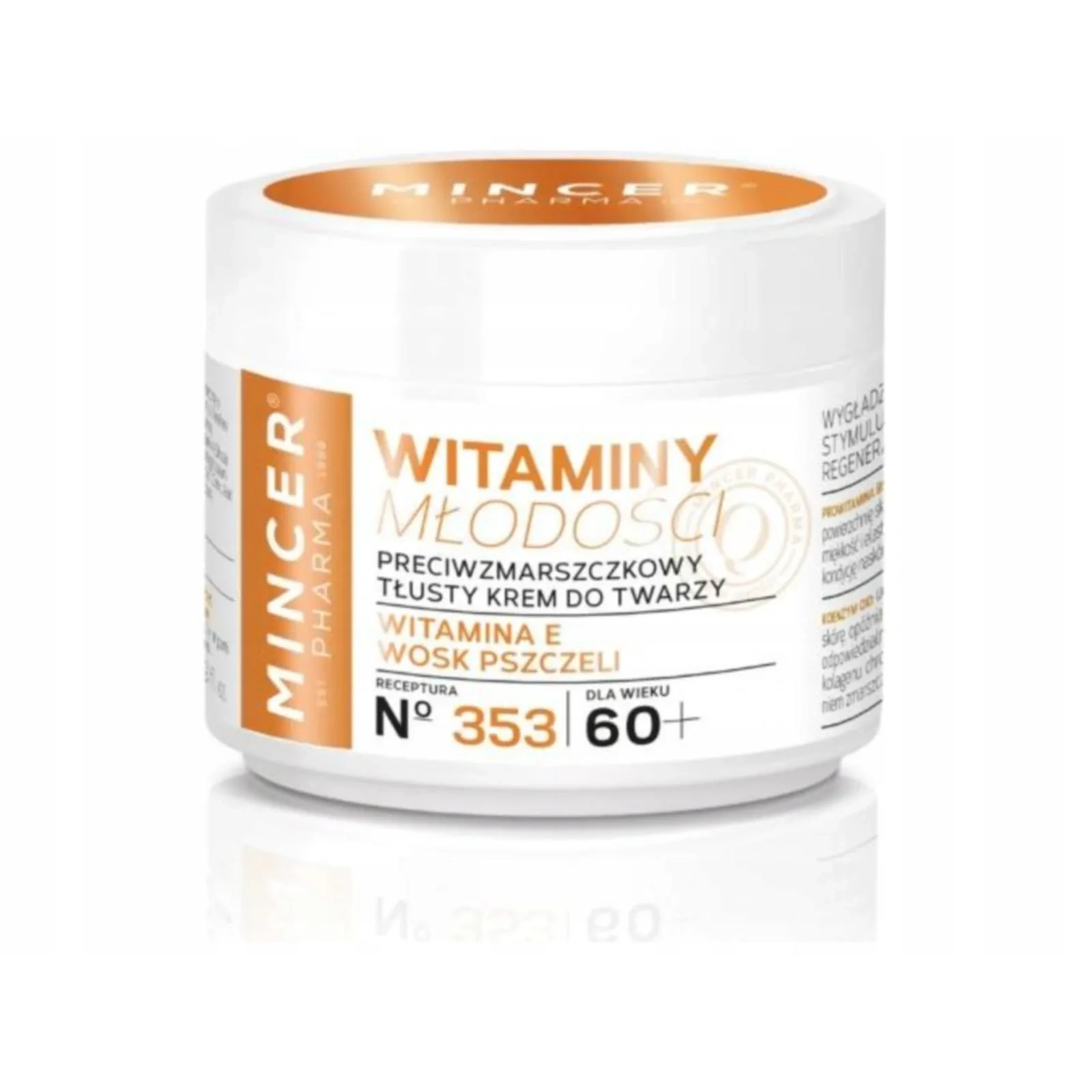 MINCER PHARMA Witaminy Młodości tłusty krem do twarzy 60+ 50ml