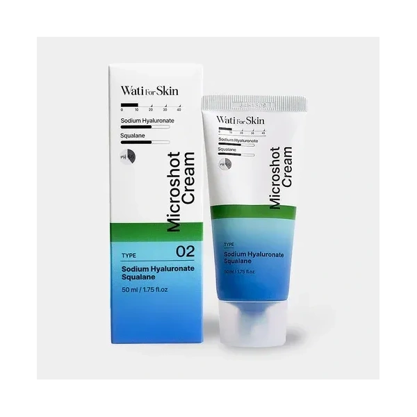 Wati For Skin WATI FOR SKIN Microshot Cream krem do twarzy Hyalutonic Squalane 50ml — Składniki i ocena