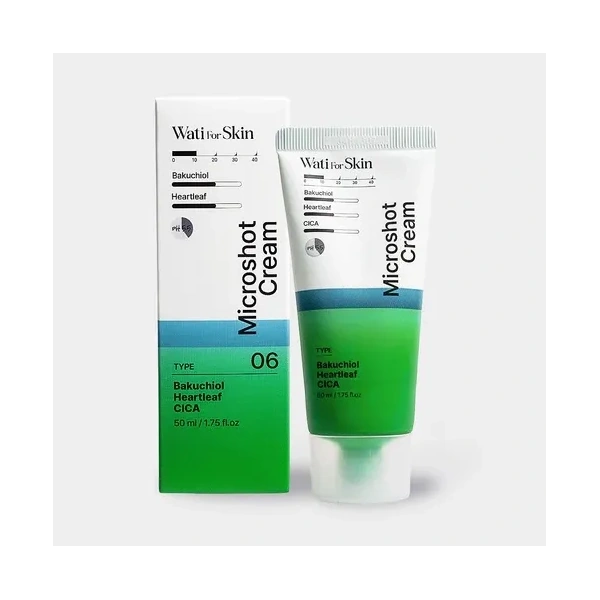 Wati For Skin WATI FOR SKIN Microshot Cream krem do twarzy Bakuchiol Heartleaf CICA 50ml — Składniki i ocena