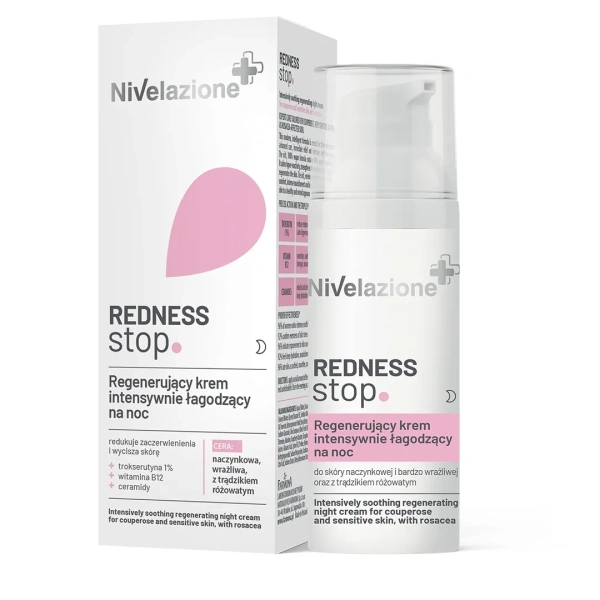 FARMONA Nivelazione Redness Stop regenerujący krem do twarzy intensywnie łagodzący na noc 50ml