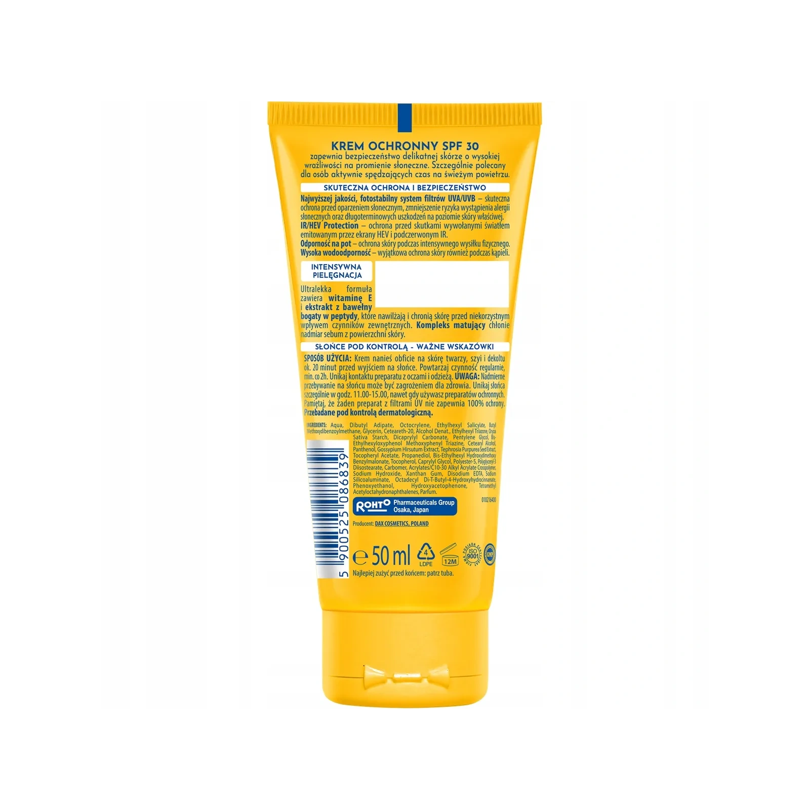 DAX Sun ultralekki krem do twarzy Active odporny na pot SPF30 50ml