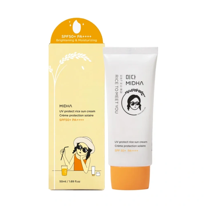 MIDHA Rice To Meet You krem do twarzy Ochronny z Ryżem SPF50 PA++++ 50ml