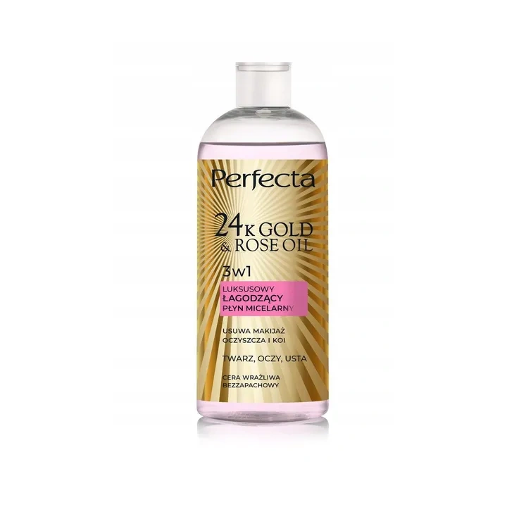 DAX Perfecta 24k Gold & Rose Oil płyn micelarny do twarzy łagodzący 400g