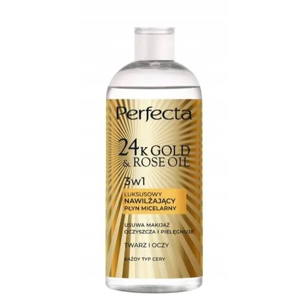 DAX Perfecta 24k Gold & Rose Oil płyn micelarny do twarzy nawilżający 400g