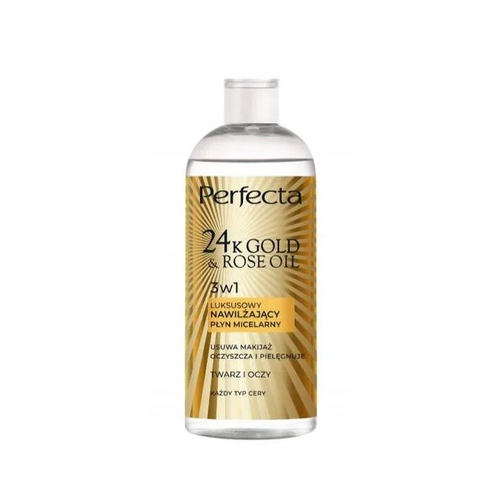 DAX Perfecta 24k Gold & Rose Oil płyn micelarny do twarzy nawilżający 400g