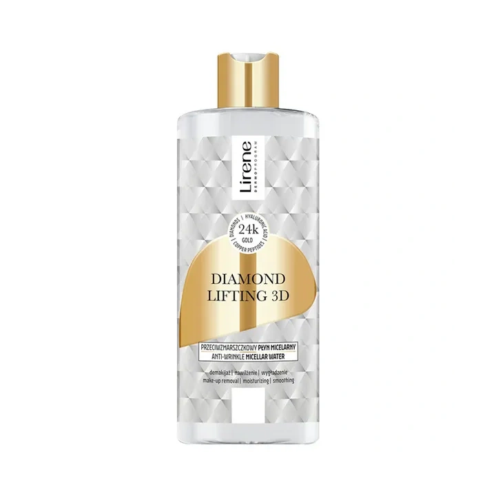 LIRENE Diamentowy Lifting 3d płyn micelarny do twarzy przeciwzmarszczkowy 400ml