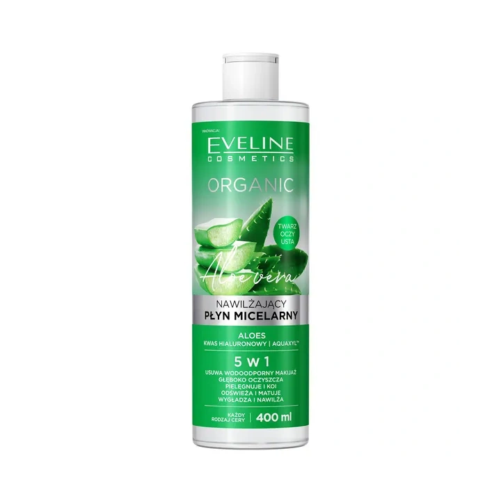 EVELINE Organic Aloe nawilżający płyn micelarny do twarzy  400ml
