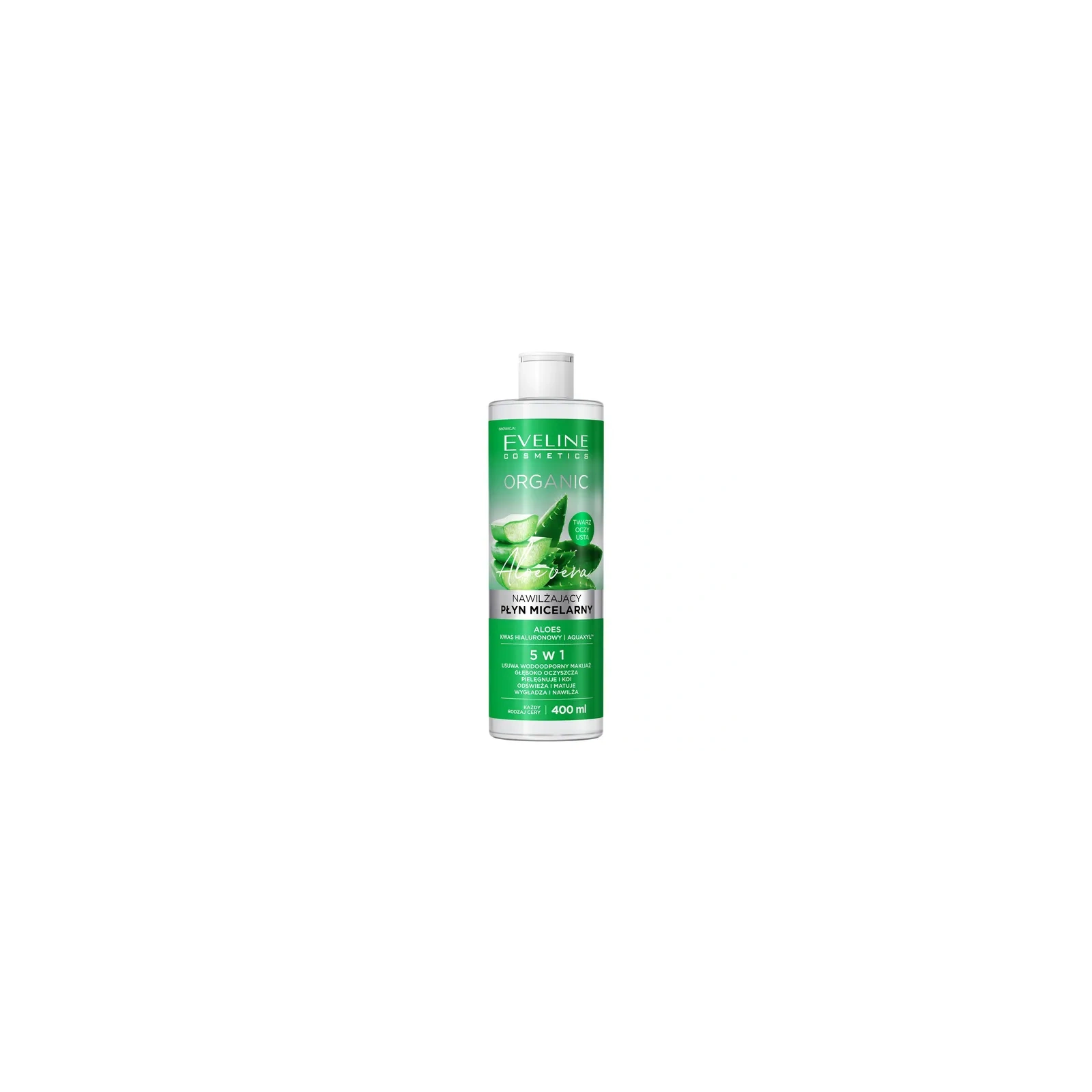 EVELINE Organic Aloe nawilżający płyn micelarny do twarzy  400ml