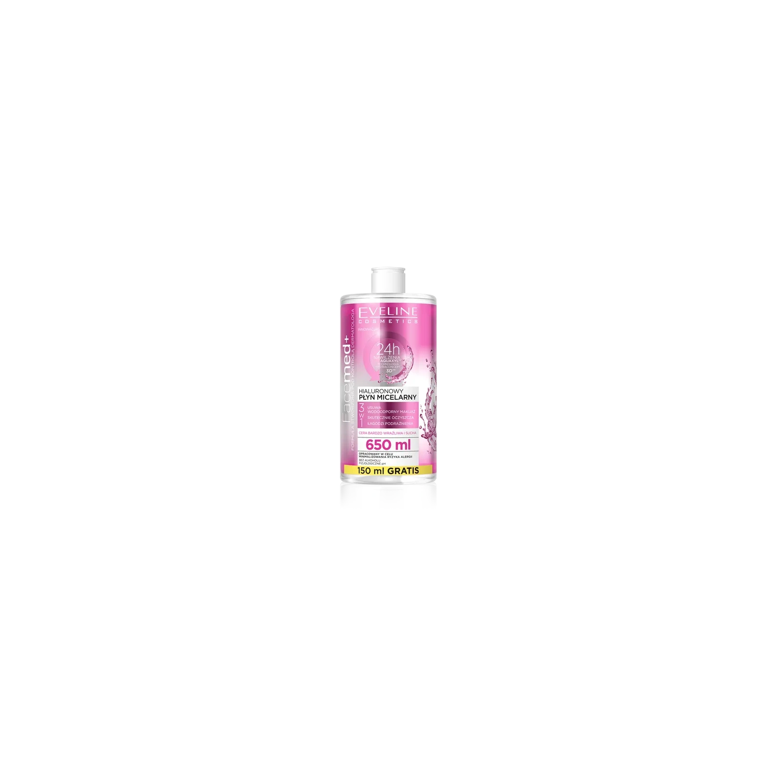 EVELINE Facemed+ płyn micelarny 3w1 hialuronowy 650ml