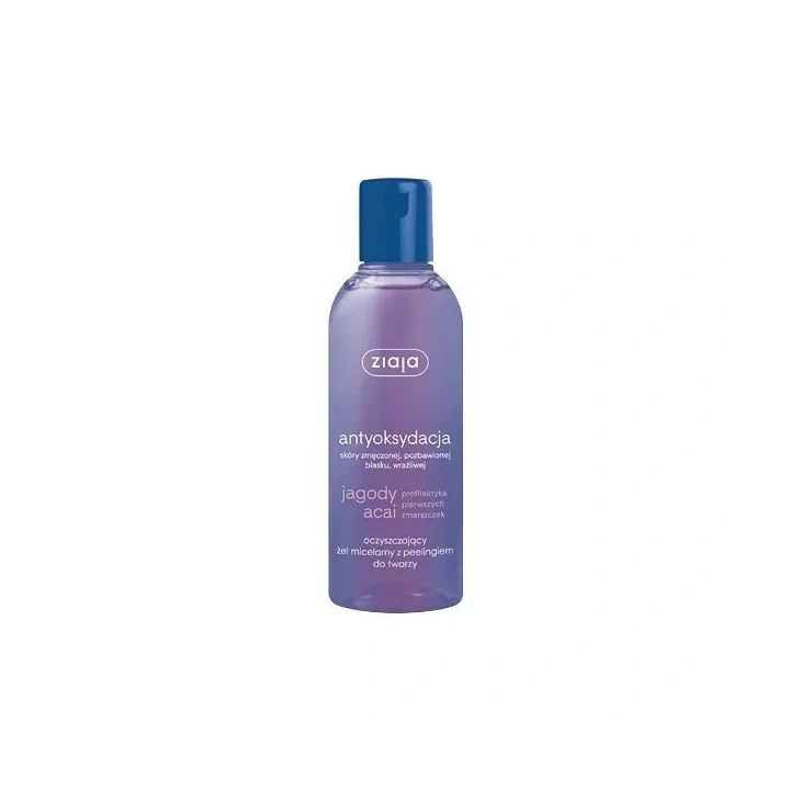 ZIAJA Jagody Acai żel micelarny z peelingiem do twarzy 200ml